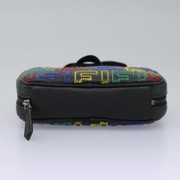 FENDI Zucca Canvas Shoulder Bag Multicolor Black - Picture 7 of 12
